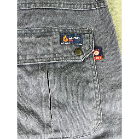 LAPCO FR Flame Resistant Work Pants Men's 38x32 Blue Cargo CAT2 100% Cotton - Picture 4 of 10